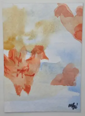 Orange Chicken 1 /3 aceo art card thumbnail 1