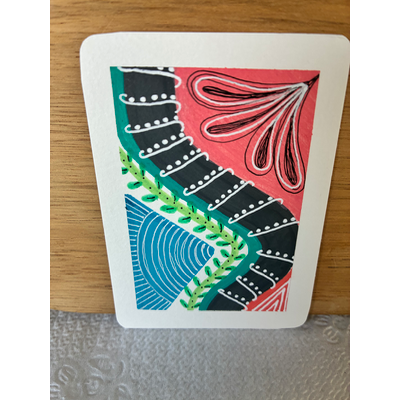 Abstract Floral aceo art card thumbnail 2