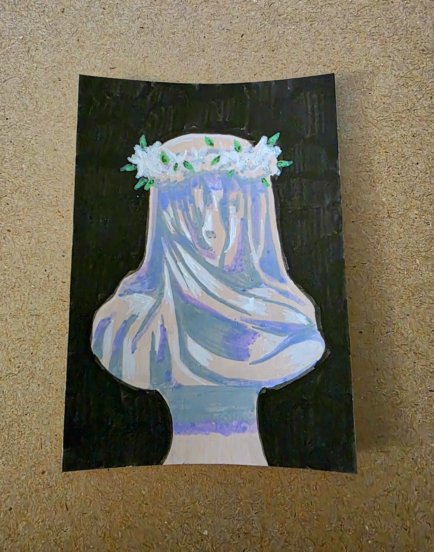 The Veiled Painting aceo art card