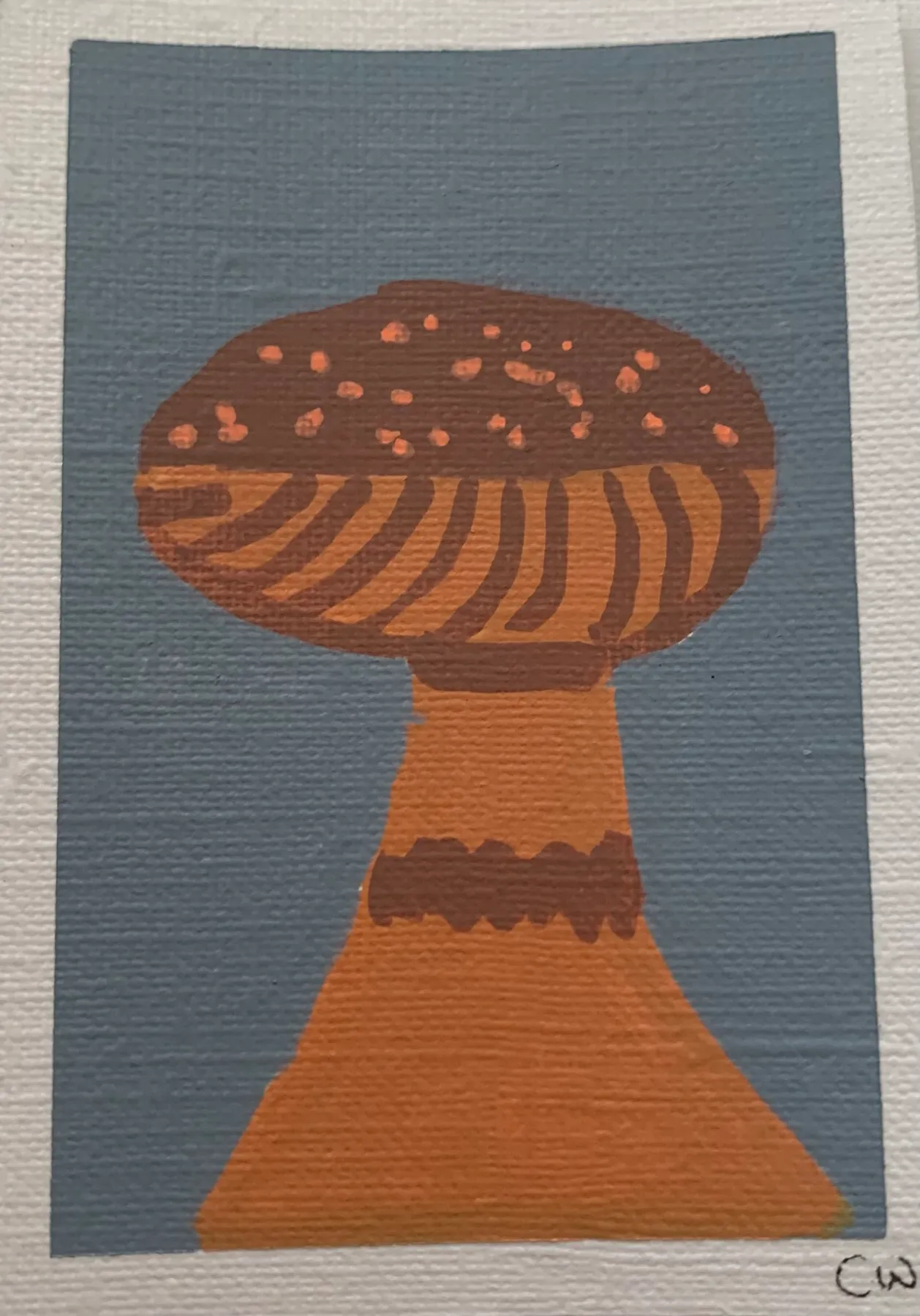 Mushroom aceo art card