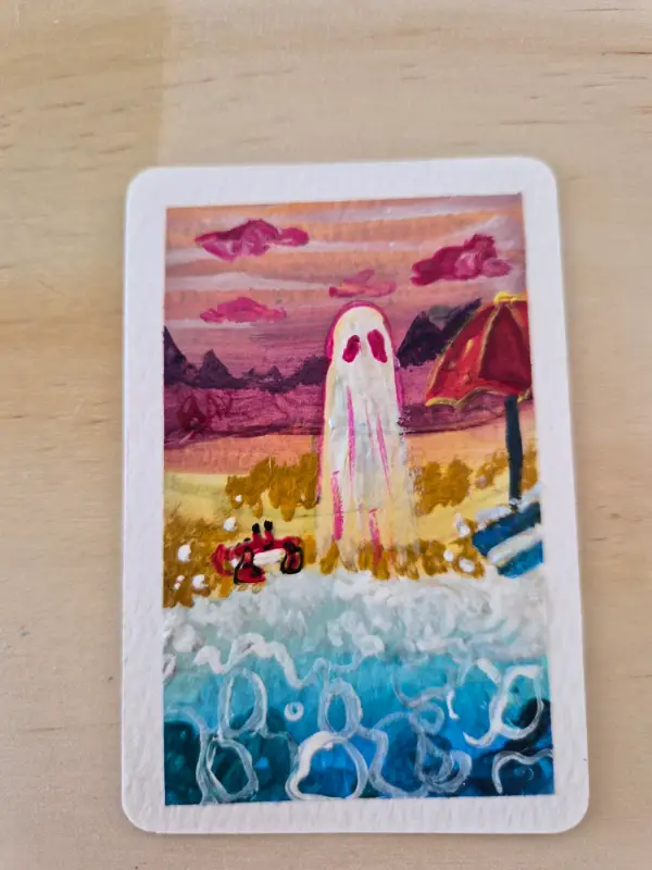 Get that Tan Ghostie aceo art card