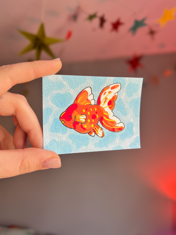 Ginny the Goldfish aceo art card
