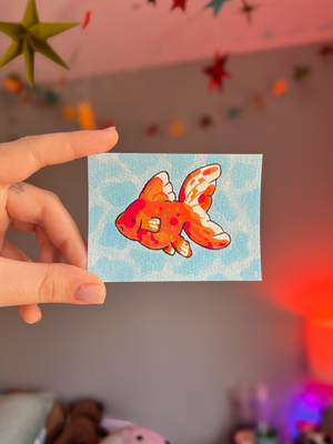 Ginny the Goldfish aceo art card thumbnail 2