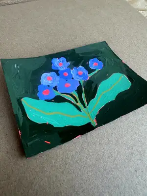 Forget-me-nots aceo art card thumbnail 2