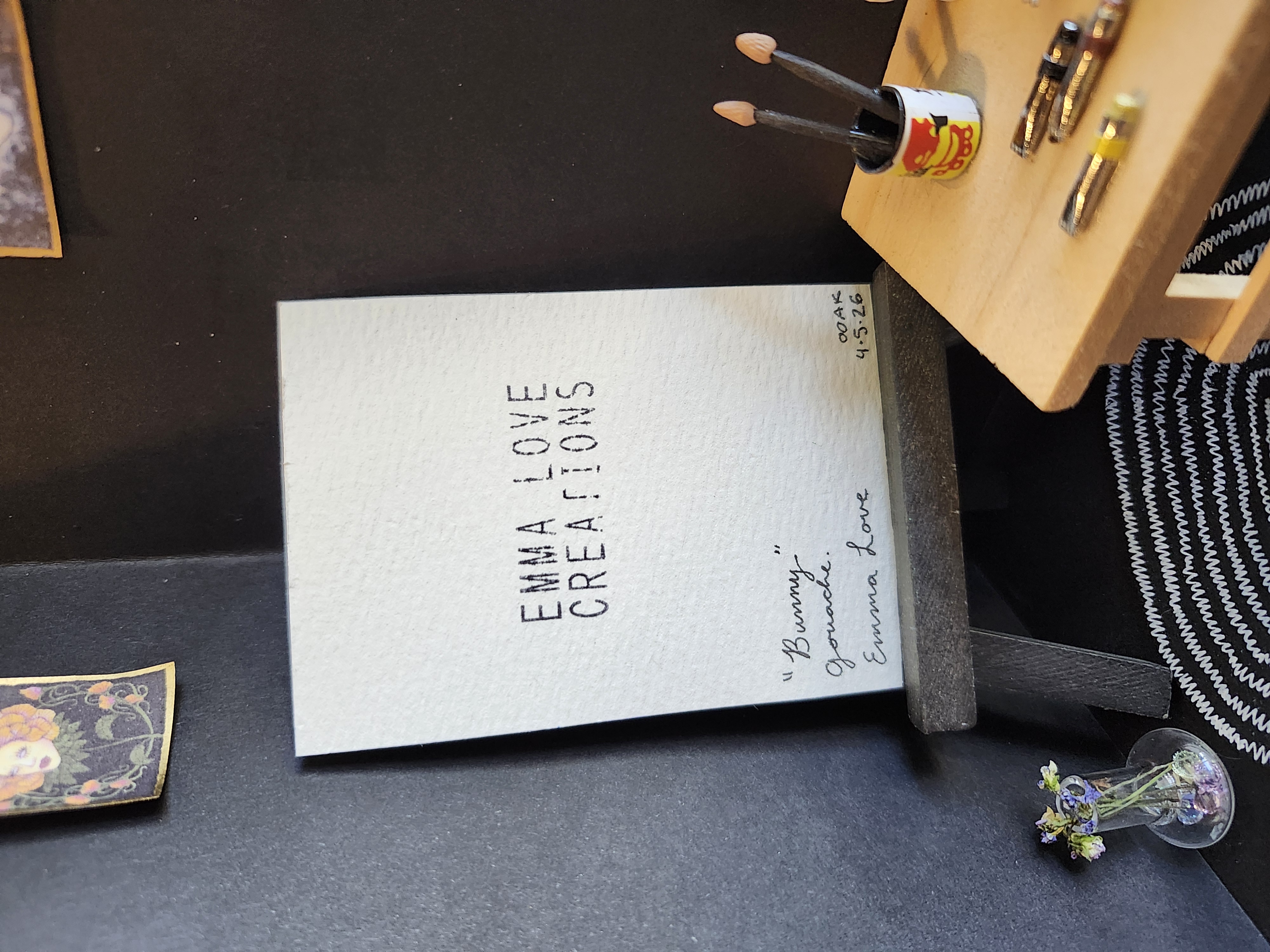 Bunny aceo art card thumbnail 2