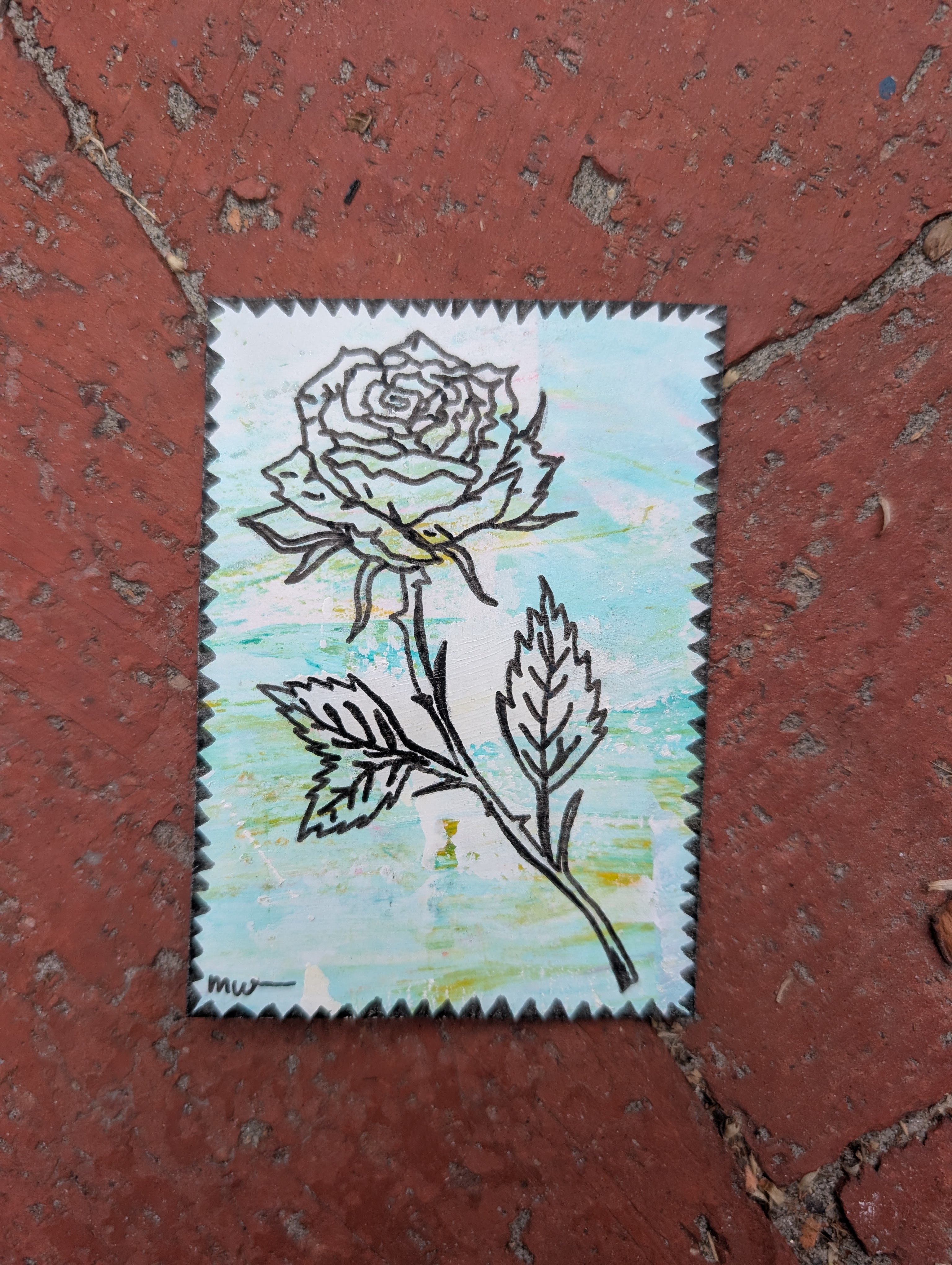 Thorn in my side aceo art card thumbnail 1