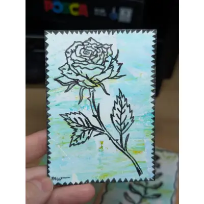 Thorn in my side aceo art card thumbnail 2