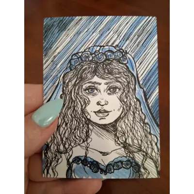 Emily, The Bride aceo art card thumbnail 2