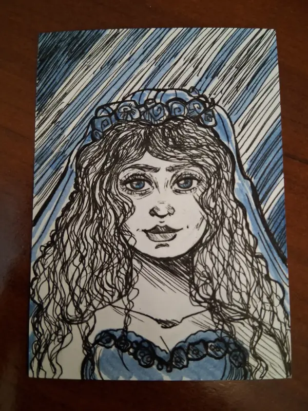 Emily, The Bride aceo art card