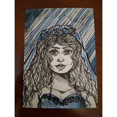 Emily, The Bride aceo art card thumbnail 1