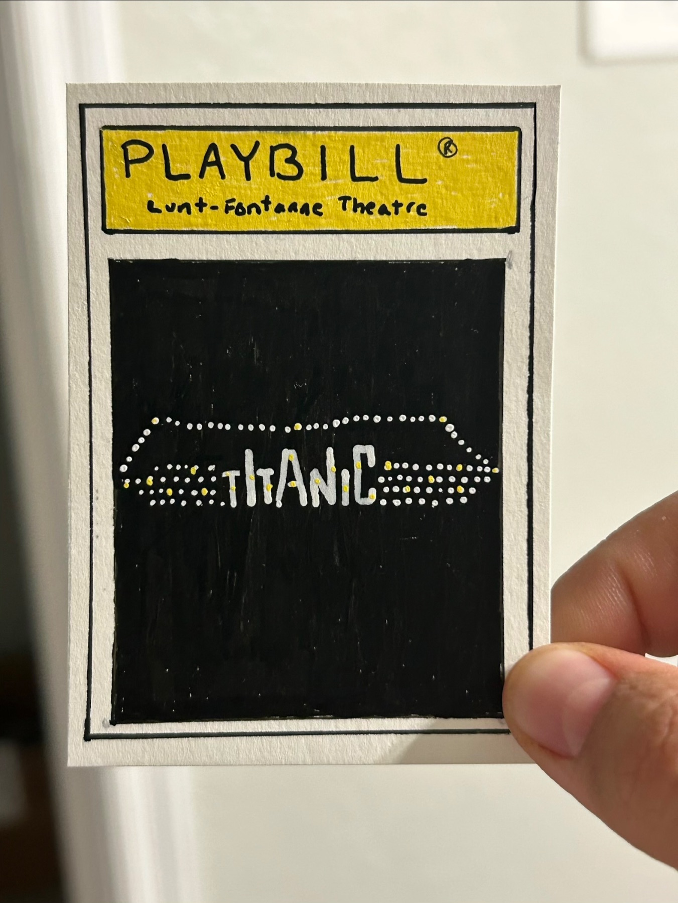 Playbill Series: Titanic aceo art card