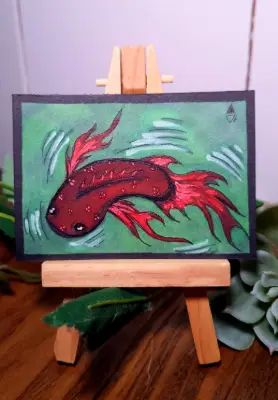 Goldfish | Seeing Red Collection aceo art card thumbnail 1
