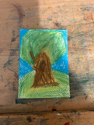 Summer aceo art card thumbnail 2