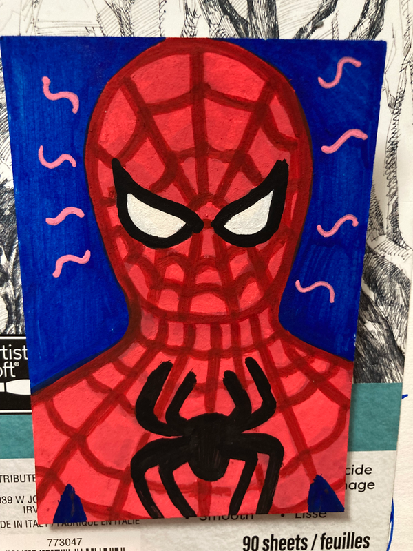 Spidey man aceo art card