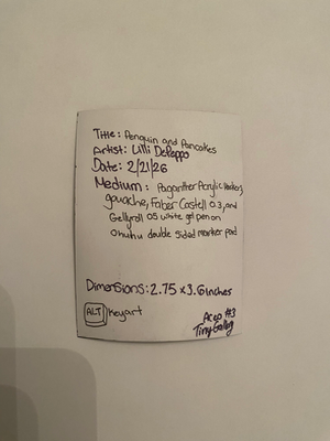 Penguin and Pancakes aceo art card thumbnail 2