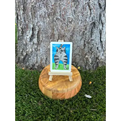 Gus the Blue Bum aceo art card thumbnail 1