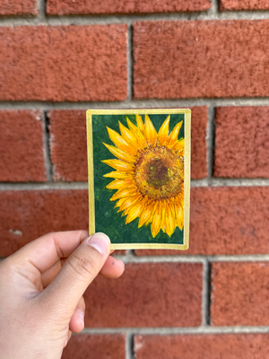 Vintage Sunflower aceo art card thumbnail 1