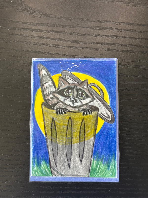 Trash Panda aceo art card
