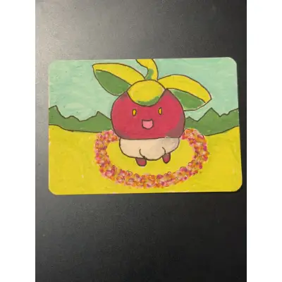 Bounsweet in Flower Circle aceo art card thumbnail 1