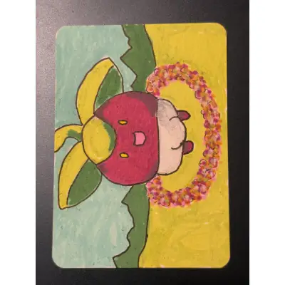 Bounsweet in Flower Circle aceo art card thumbnail 2