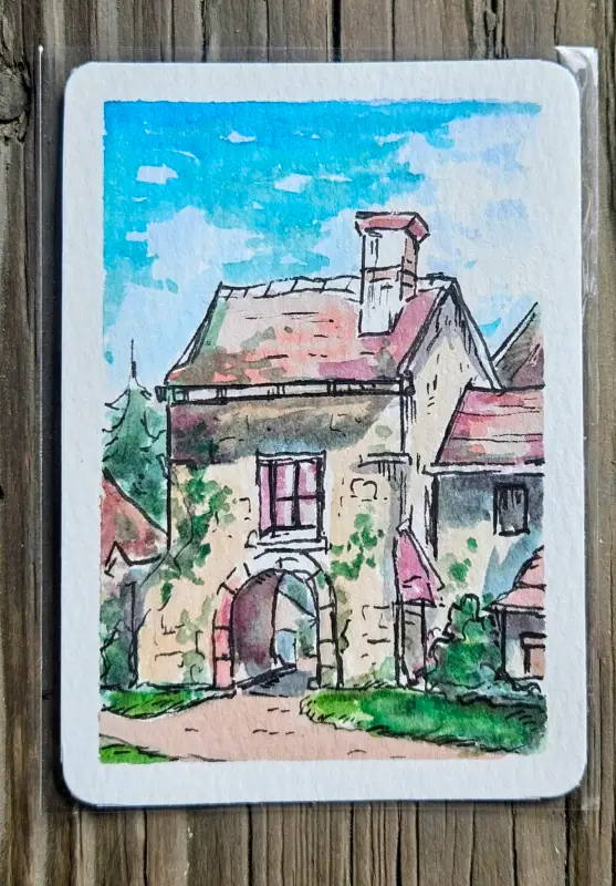 Cozy Cottage aceo art card