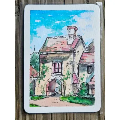 Cozy Cottage aceo art card thumbnail 1