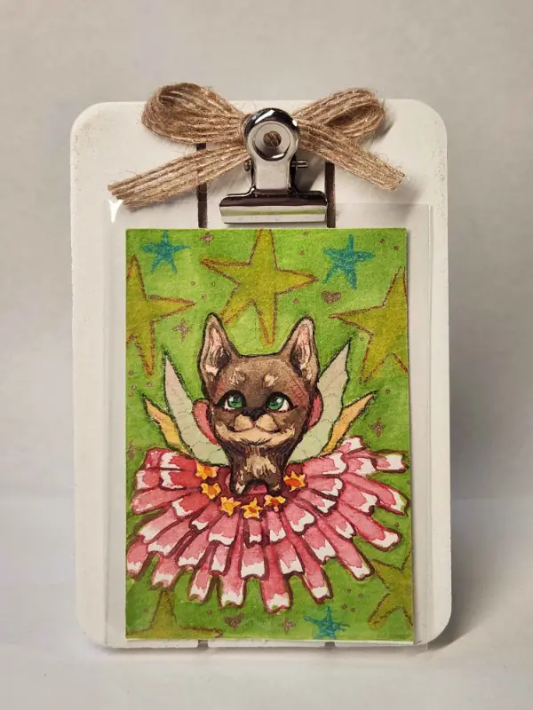 Original ACEO- Flower Fairy Series - Fairy Chi Chi 5/9 aceo art card