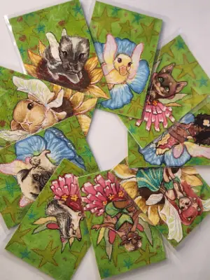 Original ACEO- Flower Fairy Series - Fairy Chi Chi 5/9 aceo art card thumbnail 3