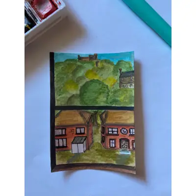 Castle View in Dover aceo art card thumbnail 1