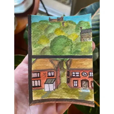 Castle View in Dover aceo art card thumbnail 2