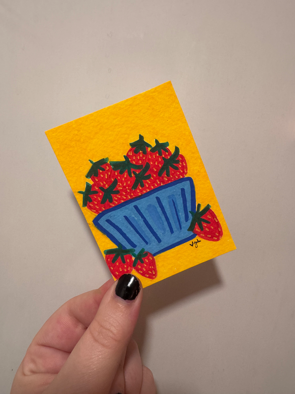 strawbs aceo art card