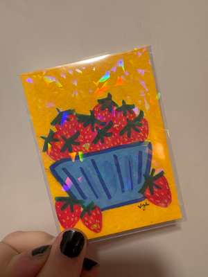 strawbs aceo art card thumbnail 2