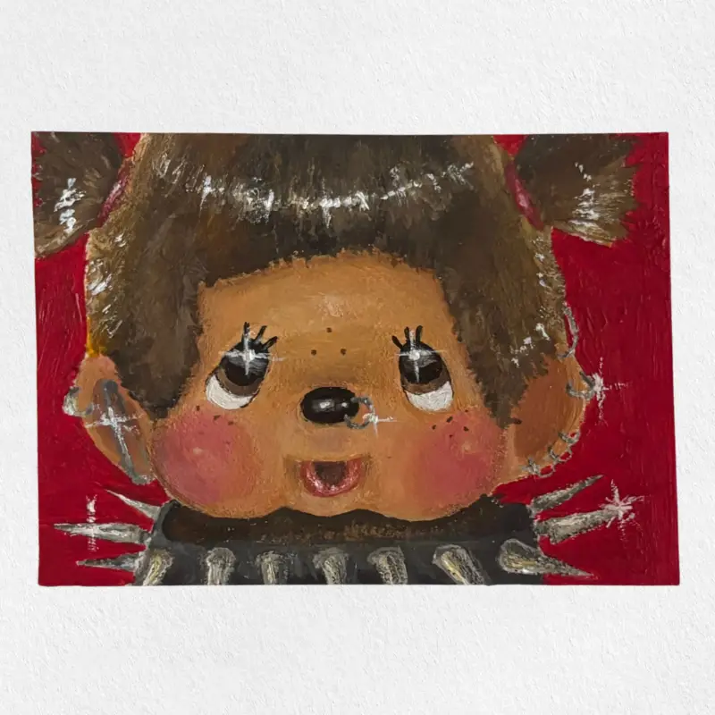 Monchhichi aceo art card
