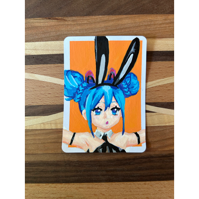 Hatsune Miku Bunny aceo art card thumbnail 1