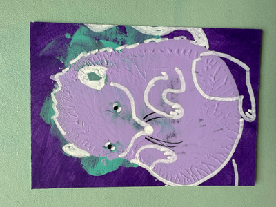 Blob Rodent aceo art card thumbnail 1