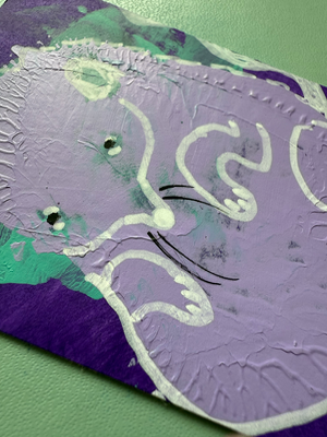 Blob Rodent aceo art card thumbnail 2