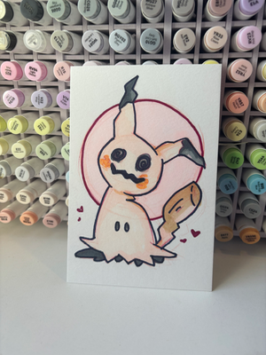 “Mimikyu” Pokemon 4x6 aceo art card thumbnail 3