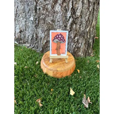 Theo the Toadstool aceo art card thumbnail 1