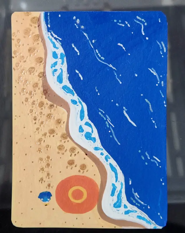 Blueys Beach Day aceo art card