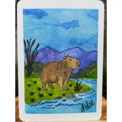 Caby Zen aceo art card thumbnail 1