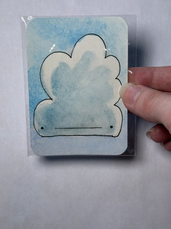 Hair Day Cloud by Reclaimed Raccoon Art aceo art card