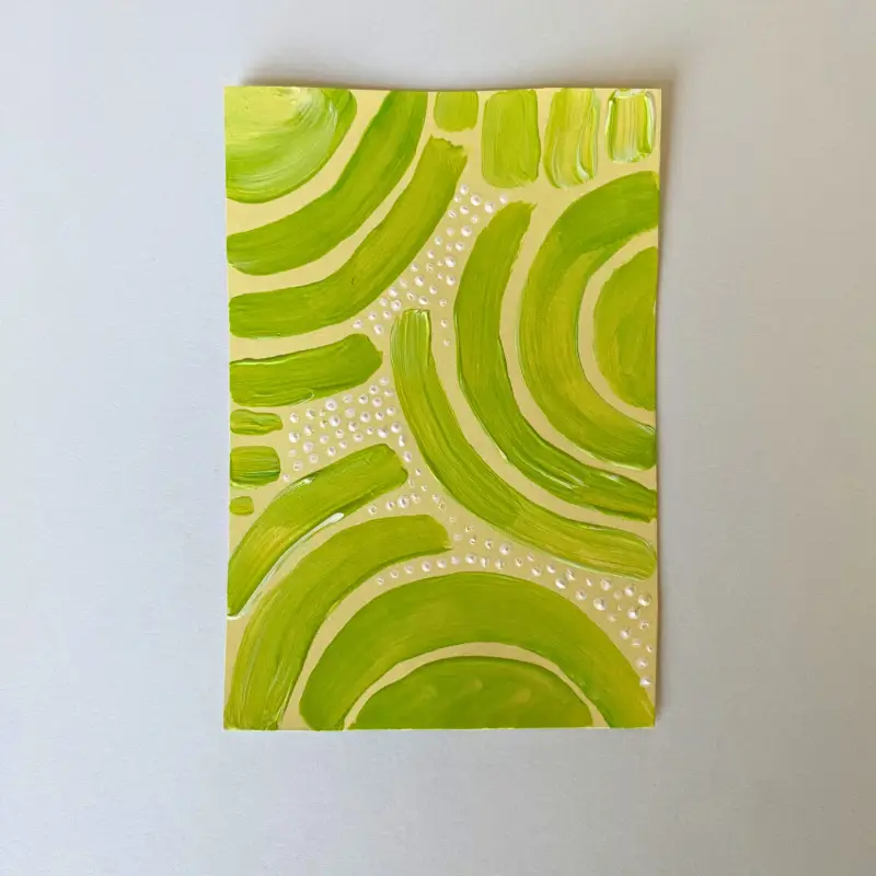 Spring Swing- Meadow 01- Original ACEO Card aceo art card