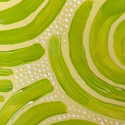 Spring Swing- Meadow 01- Original ACEO Card aceo art card thumbnail 2