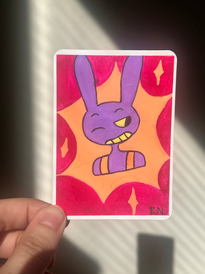 “Cheeky Jack Rabbit.” aceo art card thumbnail 1