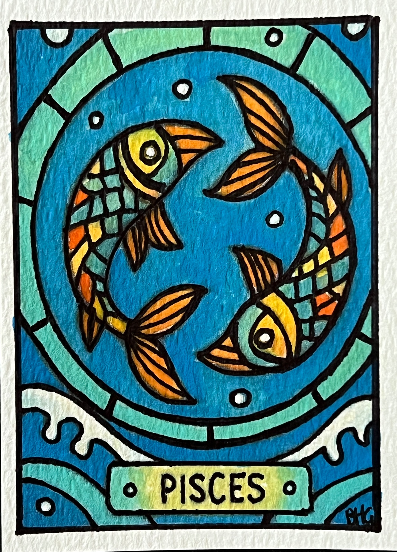 Pisces aceo art card