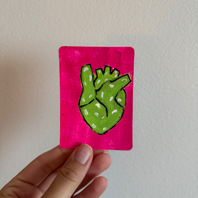 Original Anatomical Heart ACEO | Heartstrings #2/9 aceo art card thumbnail 1