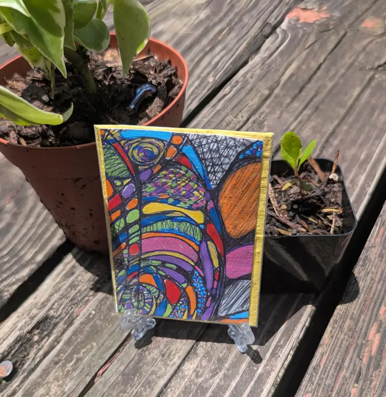 Color Sphere aceo art card