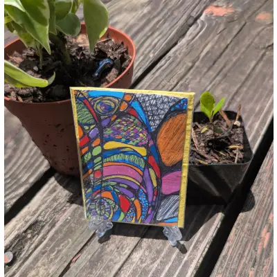 Color Sphere aceo art card thumbnail 1