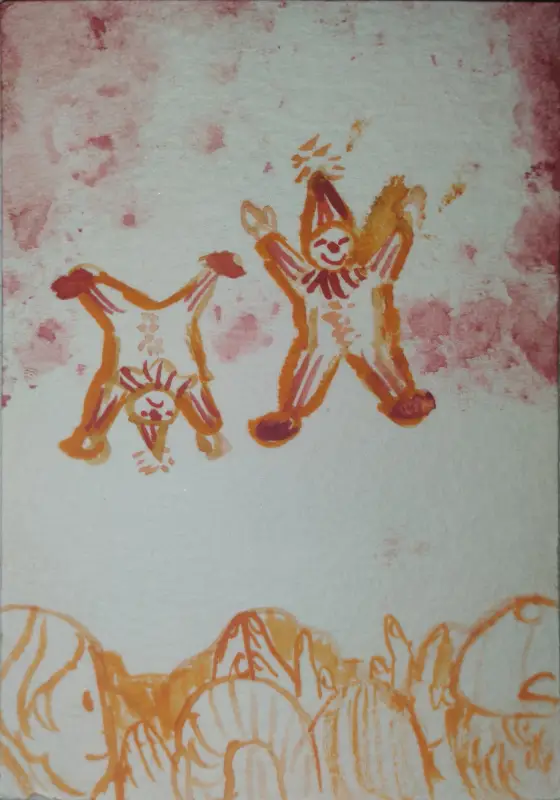 Turn that frown upside down aceo art card