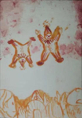 Turn that frown upside down aceo art card thumbnail 1